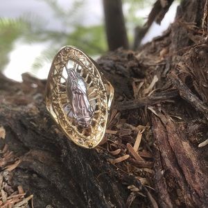 Gold Plated Virgin Mary Gold Ring size 10